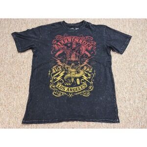 Affliction Shirt Mens 2XL Black Skull Snake Dagger Los Angeles 1973 Grunge Goth